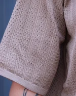 تی شرت يقه گرد بافت طرح ژور 1068 - Image 6