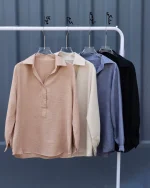 شومیز جلو بسته شانتون زنانه 1064 - Image 2