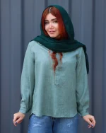 شومیز جلو بسته شانتون زنانه 1064