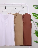 تاپ جلو چين دار زنانه 1063 - Image 6