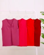 تاپ جلو چين دار زنانه 1063 - Image 5