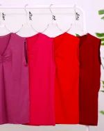 تاپ جلو چين دار زنانه 1063 - Image 4