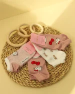 پک دو عددی جوراب مچی طرح دار زنانه 1155