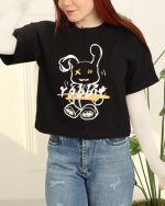 كراپ پنبهای چاپ خرگوش زنانه 1137 - Image 2