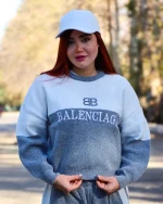 ست بلوز و شلوار بافت گلدوزی دار زنانه 1142 - Image 3