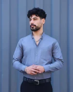 پیراهن آستین بلند بیسیک مردانه 1077 - Image 2