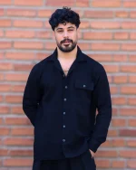 پیراهن کتان ضخیم آستین بلند مردانه 1080 - Image 4
