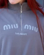 دورس دونخ نیم زیپ MIU MIU زنانه1092 - Image 6