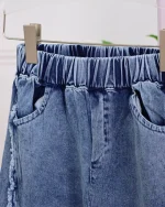 ست تی شرت نگین دار و شلوار جین دخترانه 1136 - Image 7