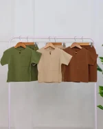 ست يقه كوبايی و شلوارک بچگانه 1146 - Image 8