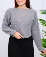 بلوز نیم تنه بافت طرح پروانه زنانه 1138