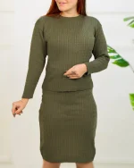 ست بلوز و دامن بافت زنانه 1143