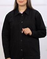 کت کتان مشکی 1150 - Image 2