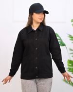 کت کتان مشکی 1150 - Image 3