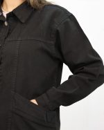 کت کتان مشکی 1150 - Image 4