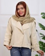 کت کراپ کتان کرم 1148 - Image 2