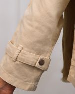 کت کراپ کتان کرم 1148 - Image 5