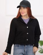 کت نیم تنه کتان مشکی 1153