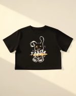 كراپ پنبهای چاپ خرگوش زنانه 1137 - Image 3