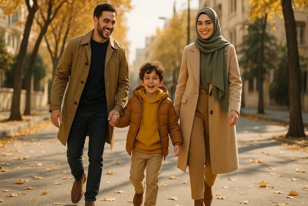 رنگ‌های ترند پاییز و زمستان 2025 -1404 در مد پوشاک برای ست خانواده