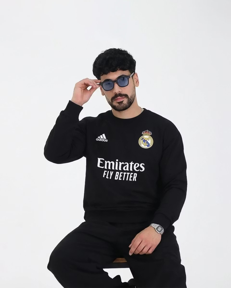 78d28c11-bfc4-46aa-bcdc-ce3ad0aeadee_2_11zon بلوز دورس دونخ یقه گرد مردانه رئال مادرید 1304 - Image 1