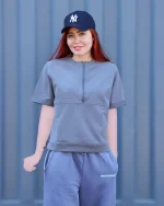 تی شرت دورس دو نخ زنانه ستاره  1156 - Image 5