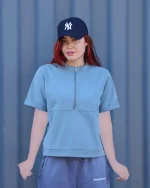 تی شرت دورس دو نخ زنانه ستاره  1156 - Image 8