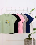 تی شرت زنانه گل زرد 1160