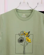 تی شرت زنانه گل زرد 1160 - Image 3