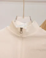 کراپ آستین بلند نیم زیپ زنانه 1165 - Image 2