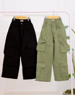 شلوار کارگو کتان بچگانه 1167 - Image 2