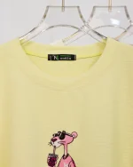 بلوز آستين بلند پلنگ صورتی زنانه 1169 - Image 9