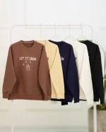 بلوز دورس یقه گرد چاپی آدم برفی 1173 - Image 7