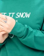 بلوز دورس یقه گرد چاپی آدم برفی 1173 - Image 3