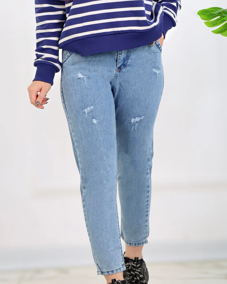 IMG_6953_62_11zon شلوار جين مام زنانه آبی روشن 1183 - Image 1