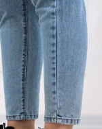 شلوار جين مام زنانه آبی روشن 1183 - Image 5