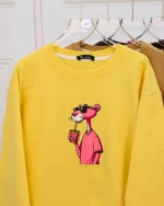 دورس طرح چاپی پلنگ صورتی 1179 - Image 4