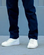 شلوار کتان کج راه کمربند دار مردانه 1189 - Image 3