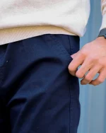 شلوار کتان کج راه کمربند دار مردانه 1189 - Image 4