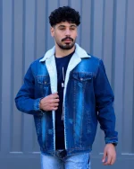 کت جین داخل خزدار  مردانه 1193 - Image 2