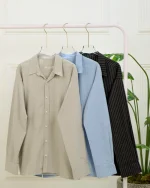 پیراهن آستین بلند قواره دار مردانه 1186 - Image 3