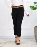 شلوار پارچه‌ای مازراتی دم پا چاكدار زنانه 1198 - Image 2