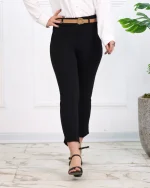 شلوار پارچه‌ای مازراتی دم پا چاكدار زنانه 1198