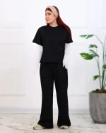 ست تی شرت و شلوار ژاکارد زنانه کیمیا 1200