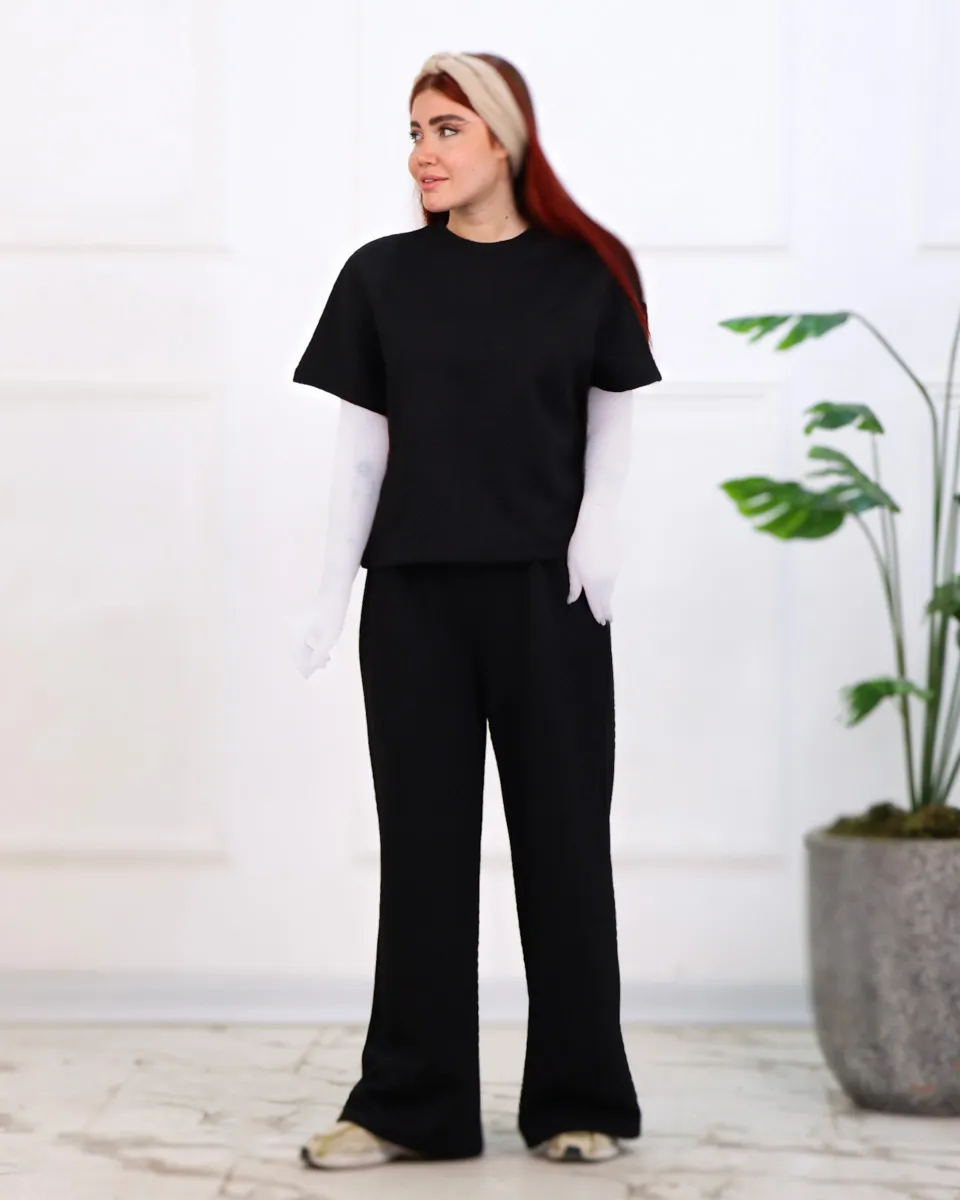 IMG_7310_39_11zon ست تی شرت و شلوار ژاکارد زنانه کیمیا 1200 - Image 1