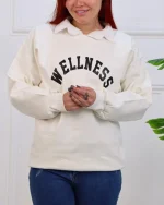 بلوز دورس  BLACK & WITE  قواره دار 1203 - Image 5