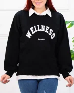 بلوز دورس  BLACK & WITE  قواره دار 1203