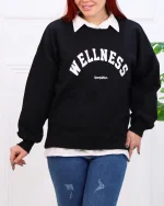 بلوز دورس  BLACK & WITE  قواره دار 1203 - Image 10