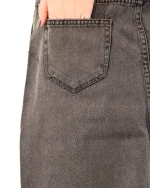 دامن بلند جین زنانه ذغالی 1211 - Image 2