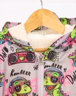 کاپشن بارانی بچه‌گانه آستردار ۱۲۱۳ - Image 4